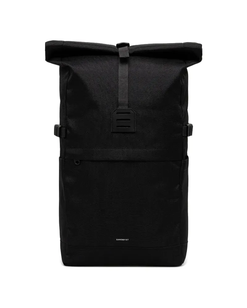 Sandqvist Icon Rucksack mit Rollverschluss - Schwarz Schwarz