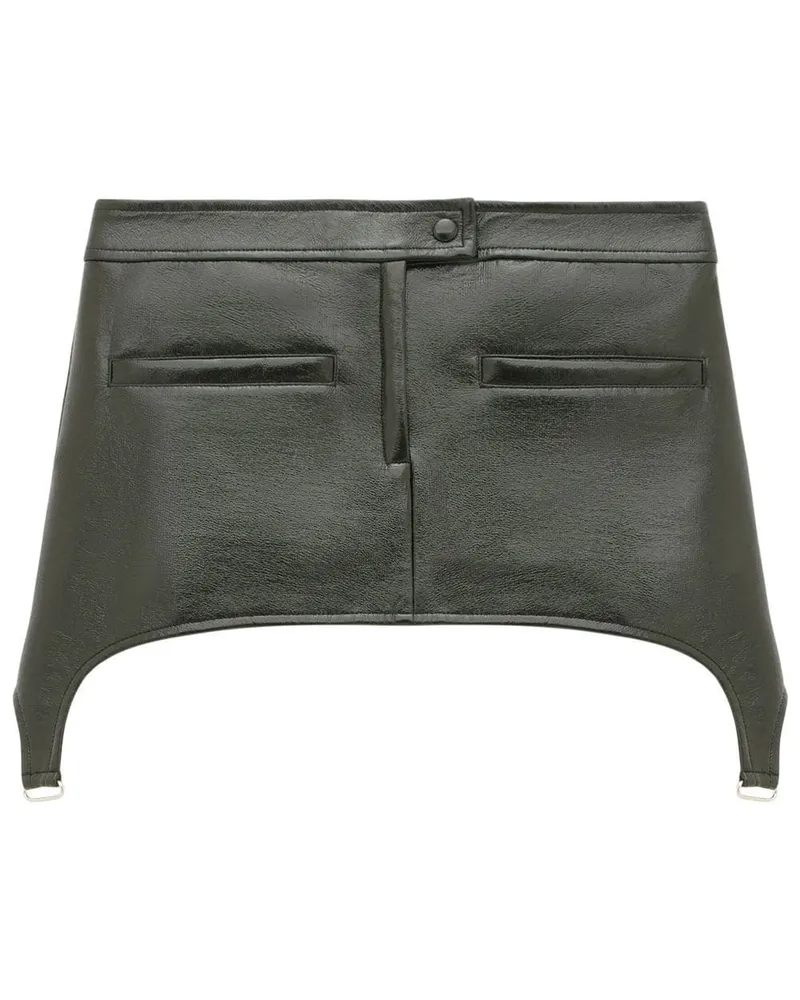 Courrèges Bretelles Minirock - Schwarz Schwarz