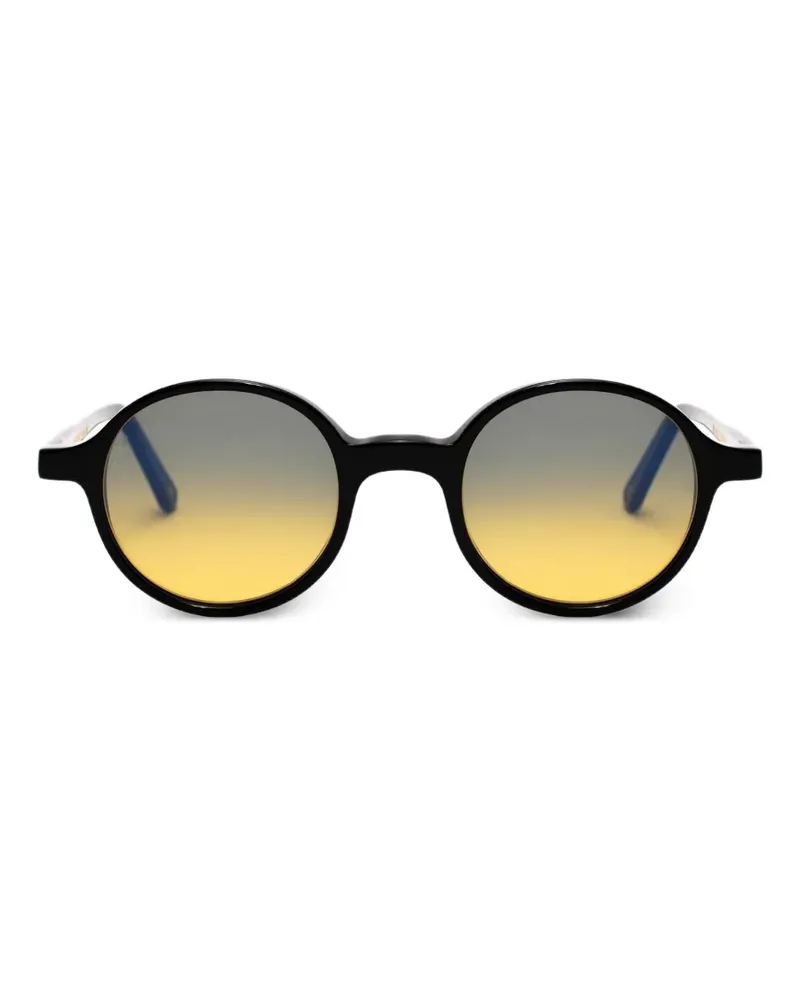 L.G.R. Reunion 21' Brille mit rundem Gestell - Schwarz Schwarz