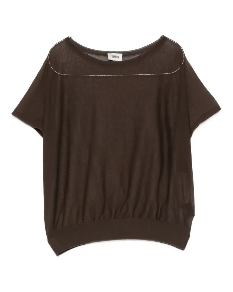 Drykorn Gerlotta boat-neck T-shirt - Braun Braun