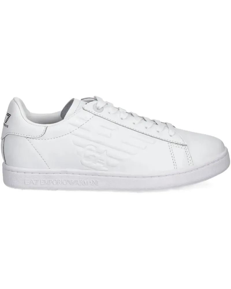 EA7 Sneakers mit Logo-Prägung - Weiß Weiß