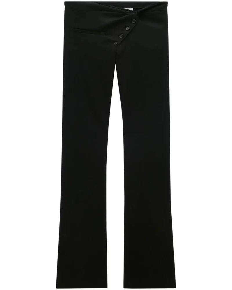 Courrèges Bootcut-Hose aus Wolle - Schwarz Schwarz