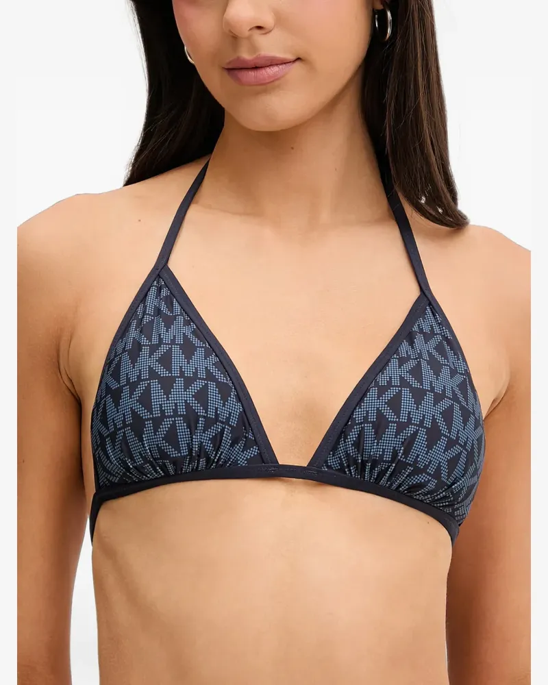 Michael Kors Bikinioberteil mit Print - Blau Blau