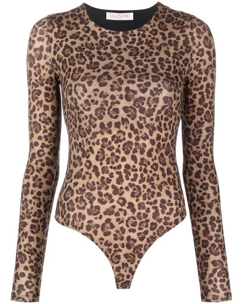 Valentino Garavani Body mit Animal-Print - Nude Nude