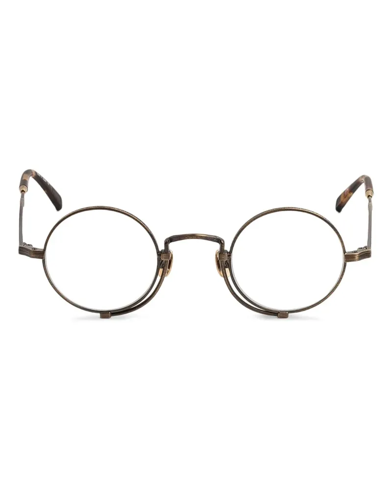 MATSUDA engraved round-frame glasses - Gold Gold