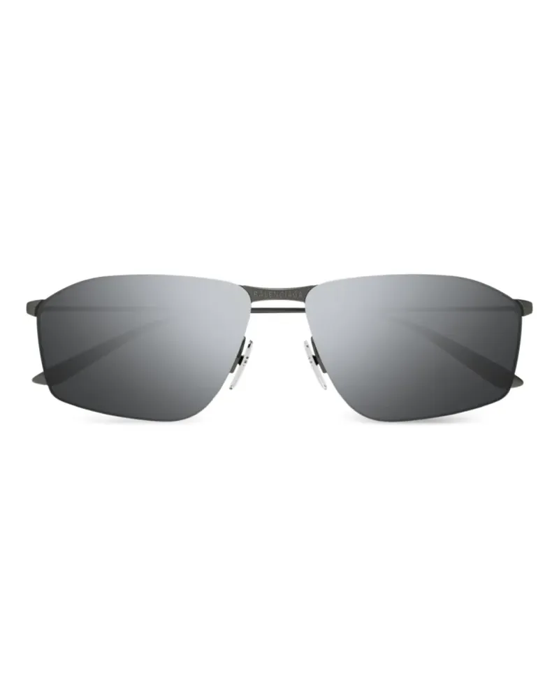 Balenciaga Sonnenbrille mit eckigem Gestell - Schwarz Schwarz