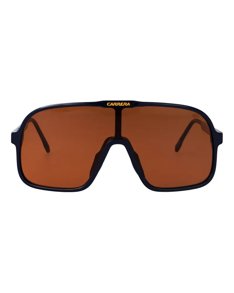 Carrera Sonnenbrille mit Shield-Gestell - Schwarz Schwarz