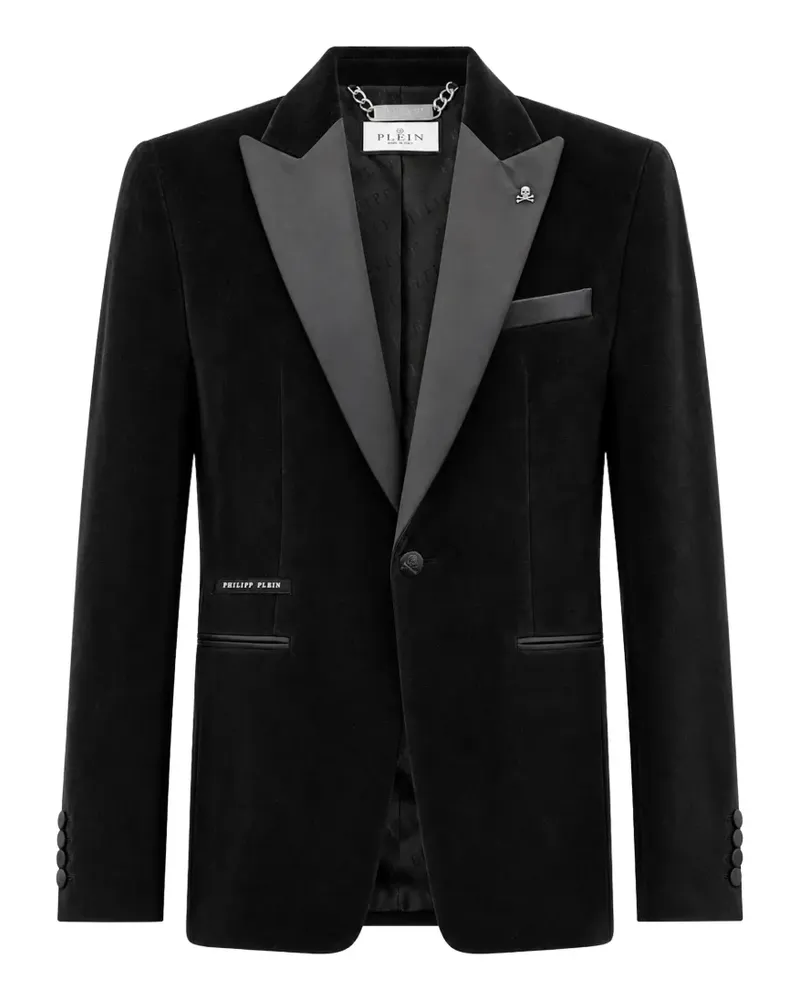 Philipp Plein Sakko aus Samt - Schwarz Schwarz
