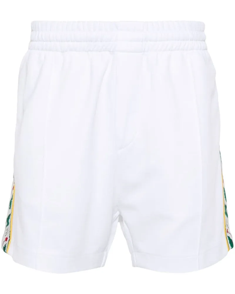 Casablanca Paris Jersey-Shorts mit Logo-Verzierung - Weiß Weiß