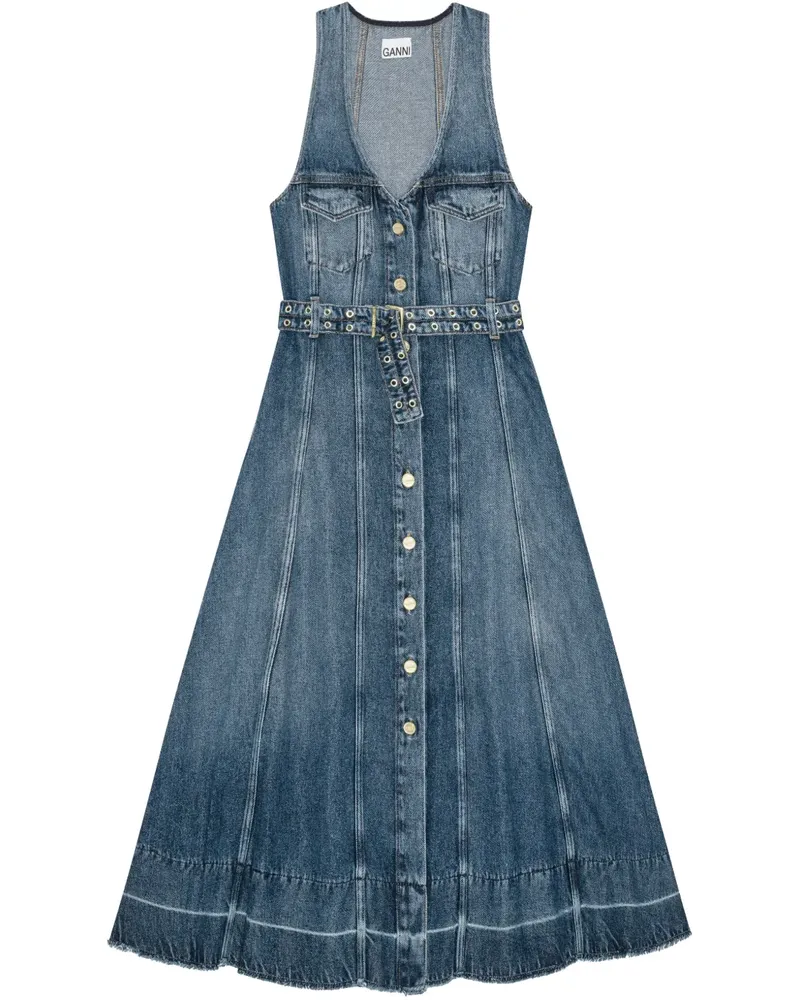 Ganni Jeans-Maxikleid - Blau Blau