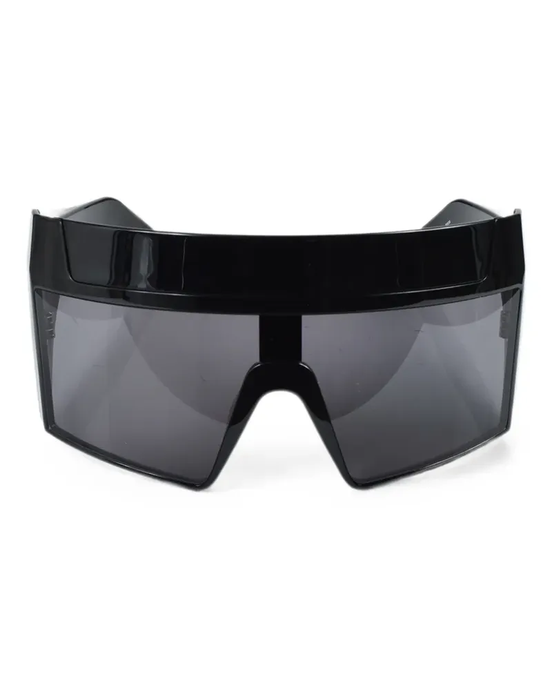 Rick Owens Sonnenbrille mit geometrischem Gestell - Schwarz Schwarz