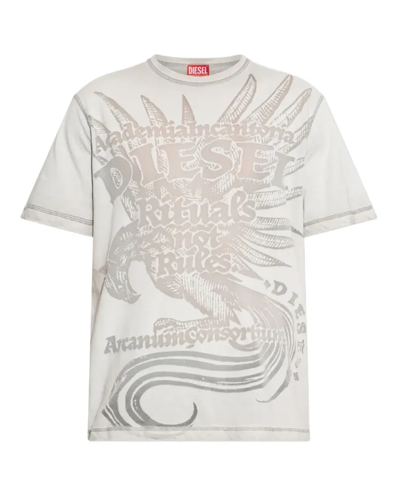 Diesel graphic-print T-shirt - Grau Grau