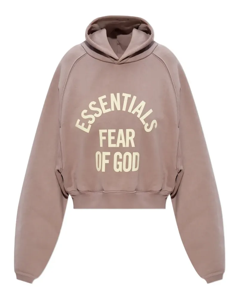 Fear of God Essentials logo-print hoodie - Nude Nude