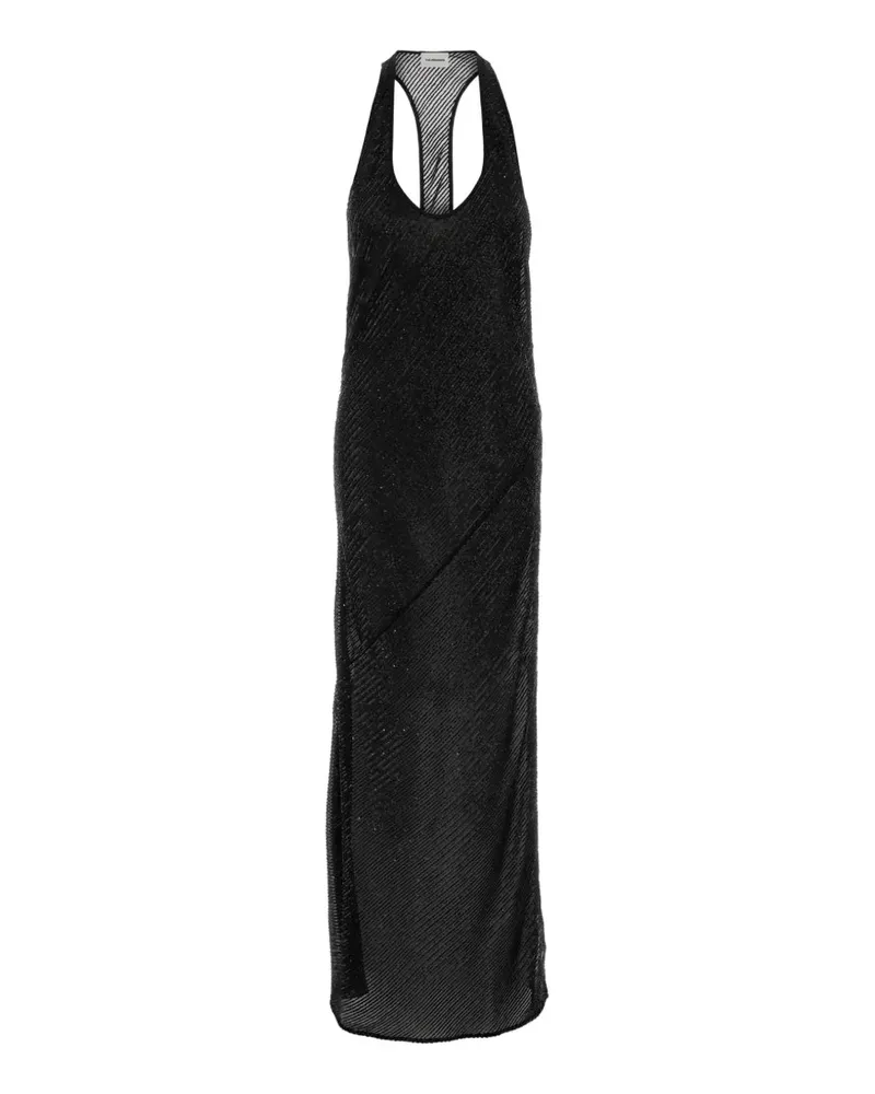ANDAMANE Fonda embellished crepe dress - Schwarz Schwarz