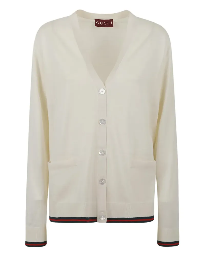 Gucci Cardigan mit V-Ausschnitt - Nude Nude