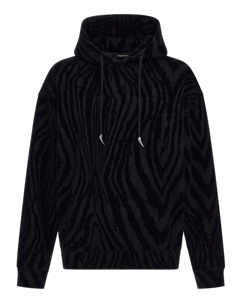 Roberto Cavalli zebra-print hoodie - Schwarz Schwarz