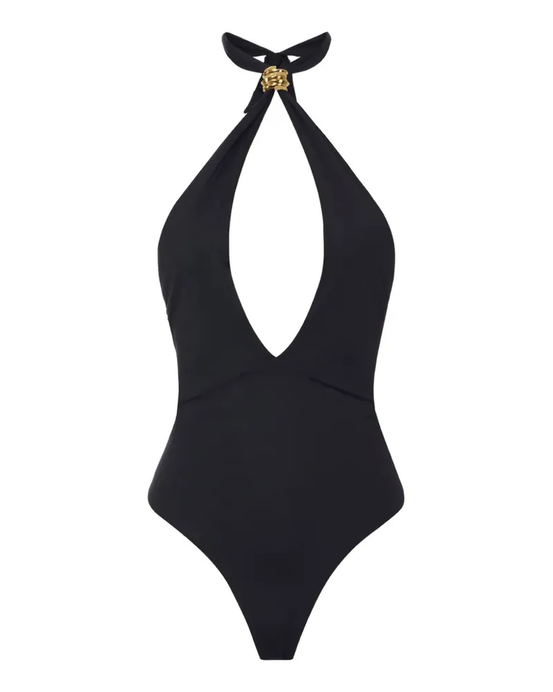 Elisabetta Franchi Badeanzug mit Neckholder - Schwarz Schwarz