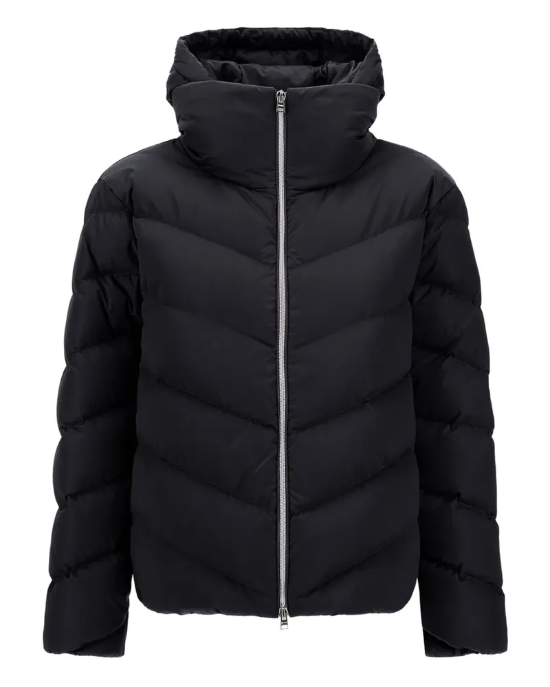Herno Gesteppte Kapuzenjacke - Schwarz Schwarz