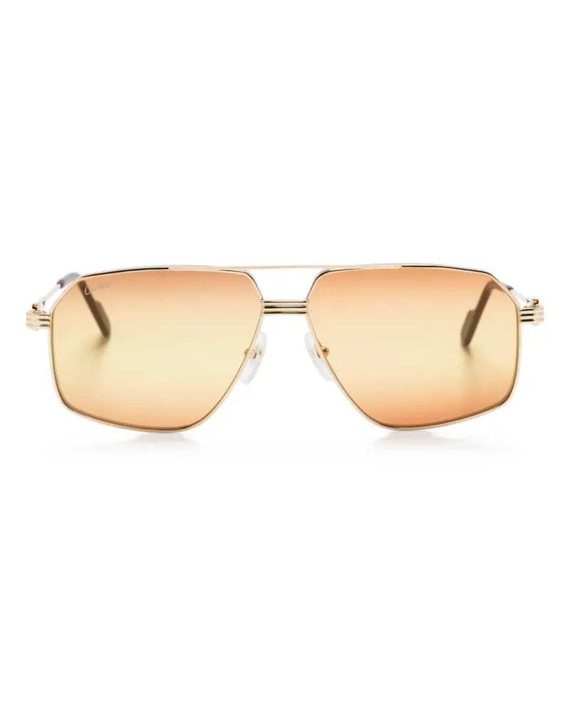 Cartier Getönte Pilotenbrille - Gold Gold