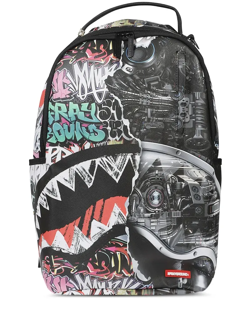 Sprayground Split Cybershark DLXSV Rucksack - Schwarz Schwarz