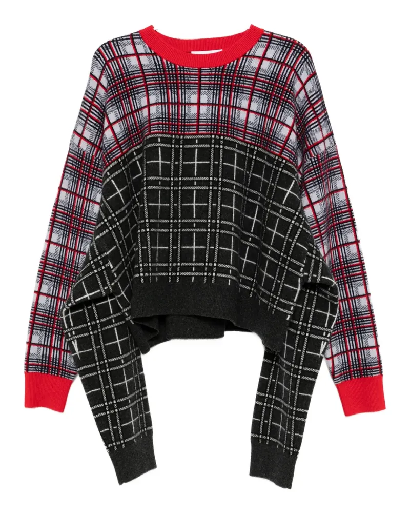 ENFÖLD Raver Pullover mit grafischem Print - Grau Grau