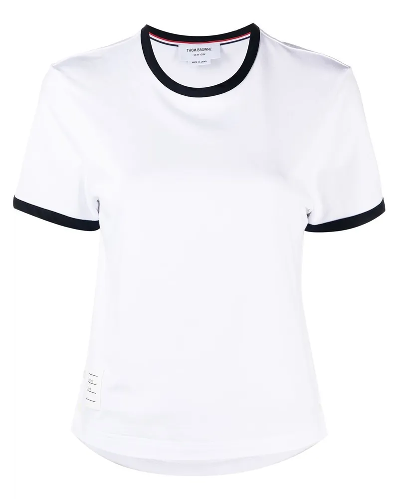 Thom Browne T-Shirt mit asymmetrischem Saum - Weiß Weiß