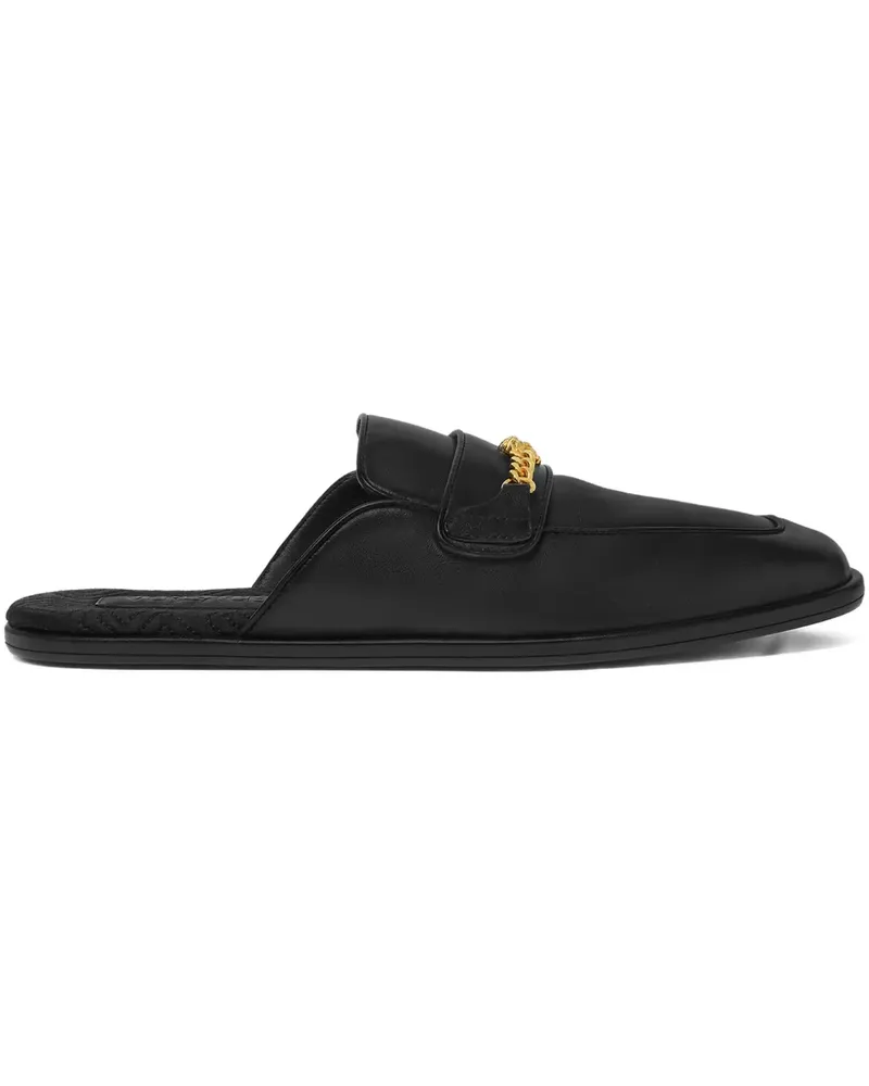 Versace Mules mit Medusa - Schwarz Schwarz