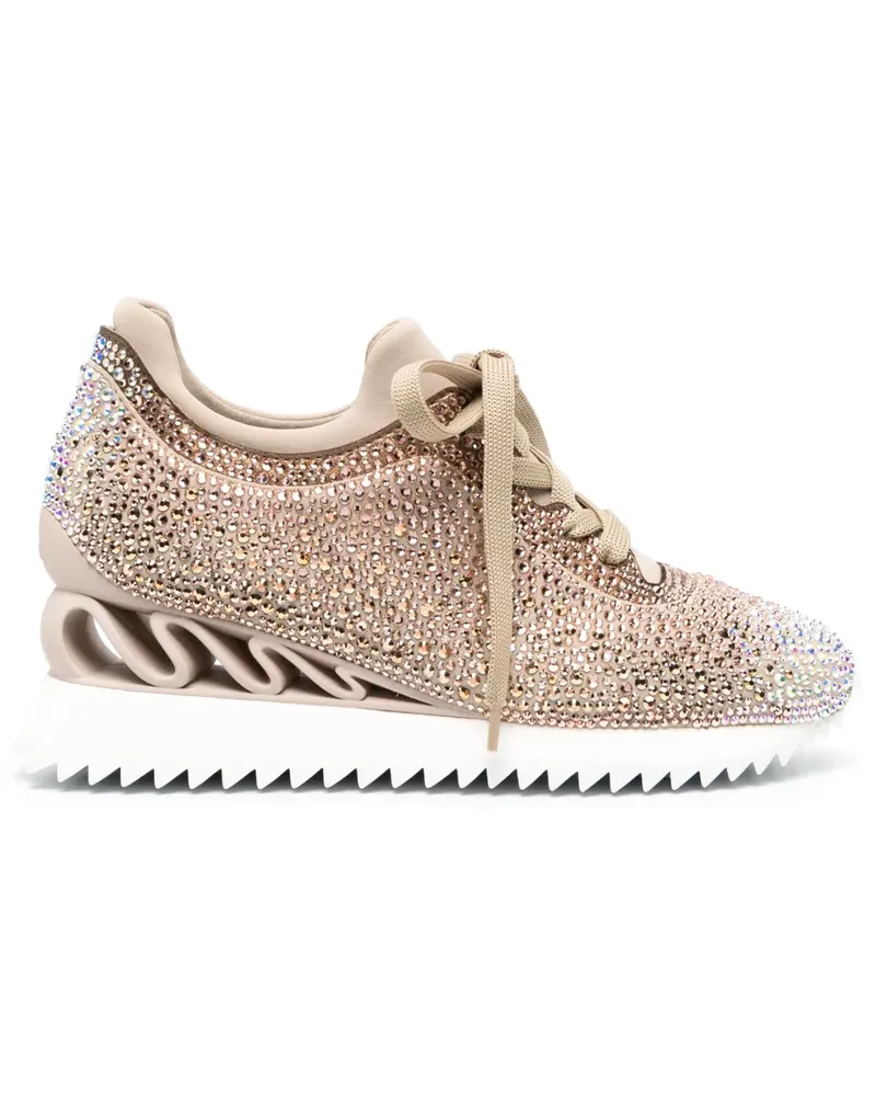Le Silla Reiko Wave Sneakers mit Strass - Gold Gold