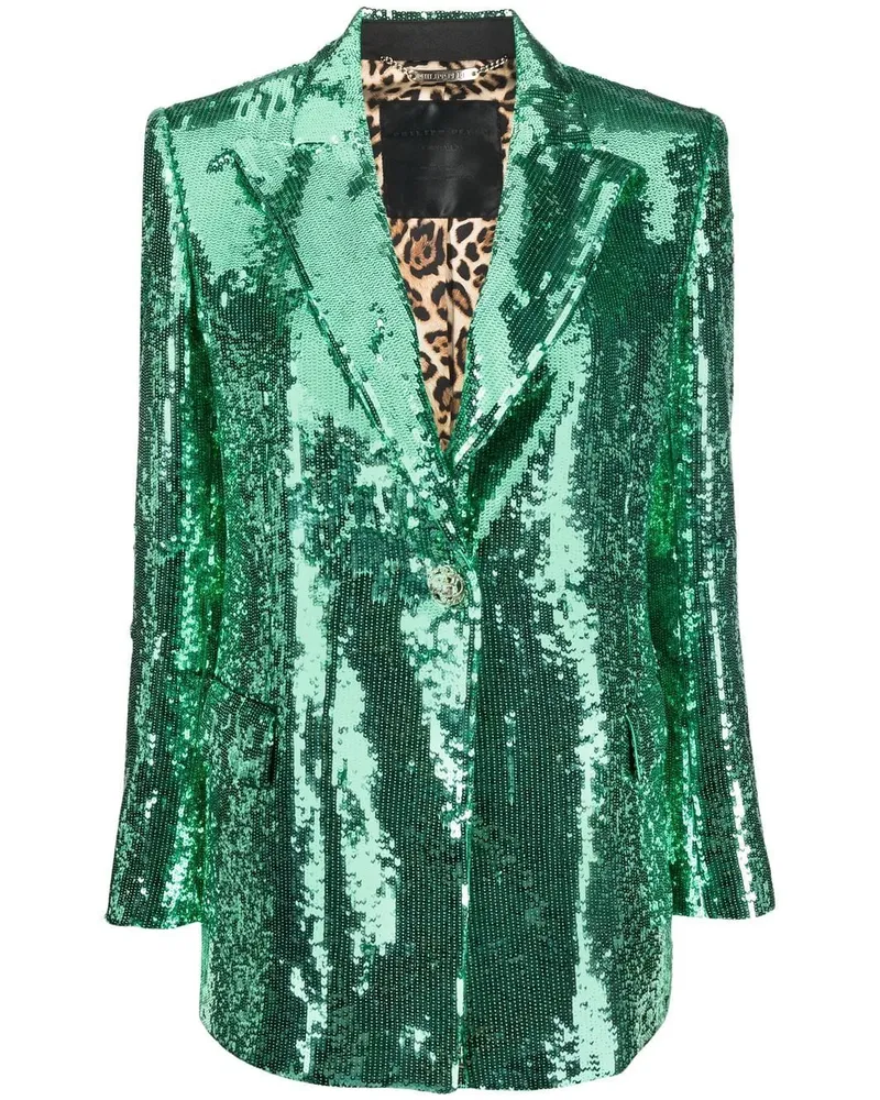 Philipp Plein Blazer mit Pailletten - Grün Grün