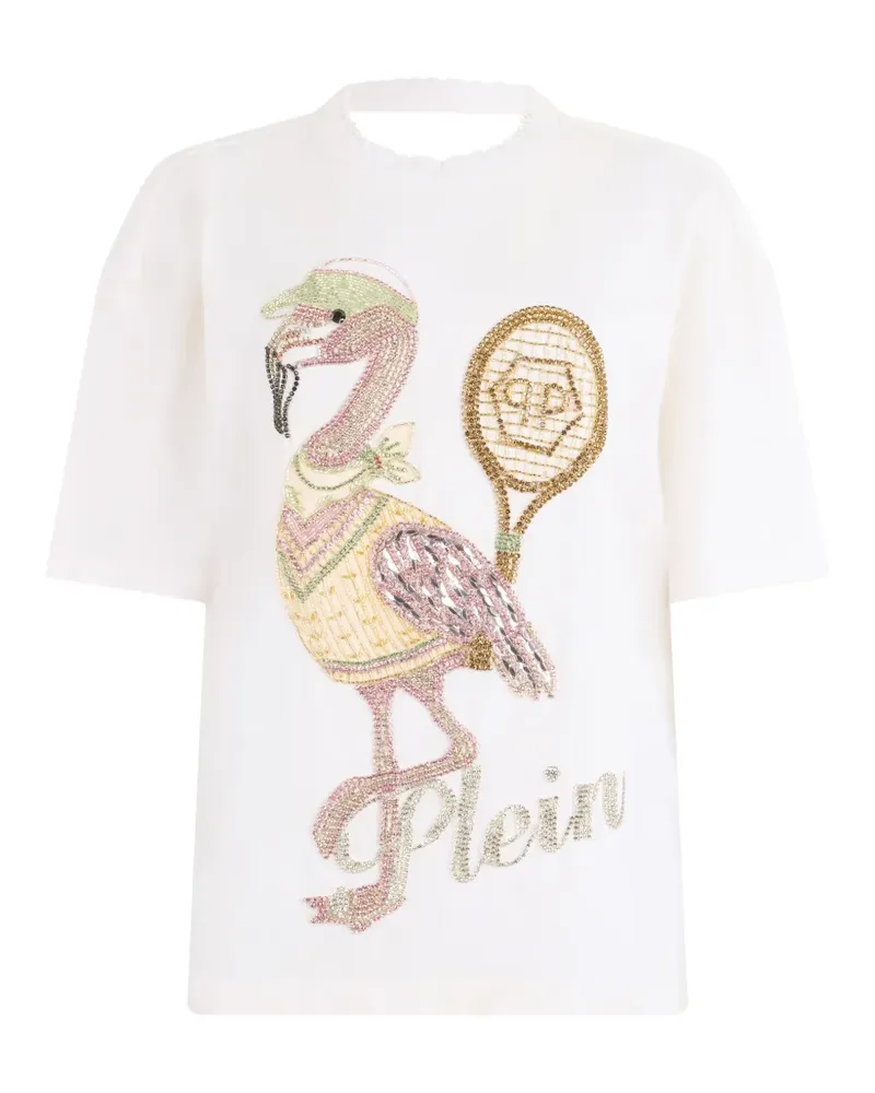 Philipp Plein T-Shirt mit Kristallen - Weiß Weiß