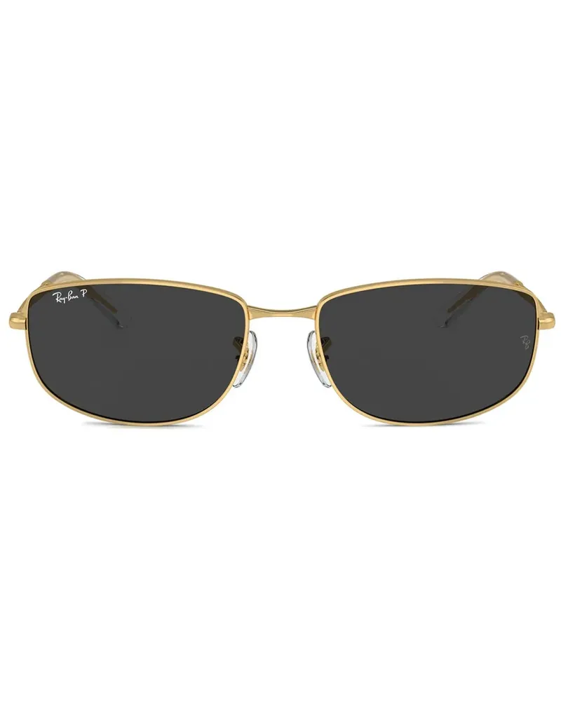 Ray Ban Sonnenbrille mit ovalem Gestell - Gold Gold