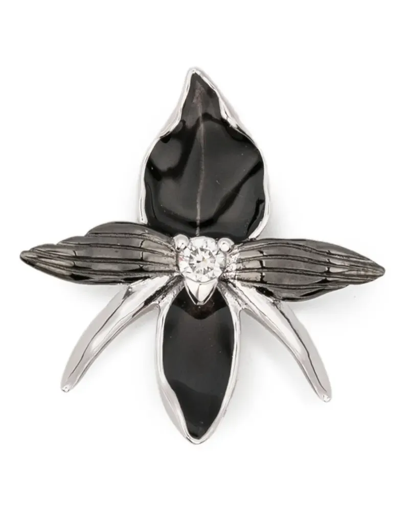 Shaun Leane black-orchid diamond earrings - Silber Silber