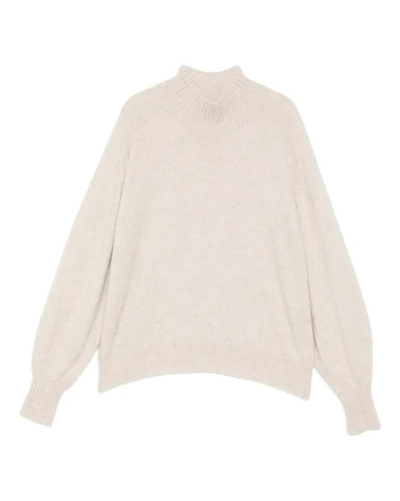 N.Peal Kaschmirpullover mit Stehkragen - Grau Grau