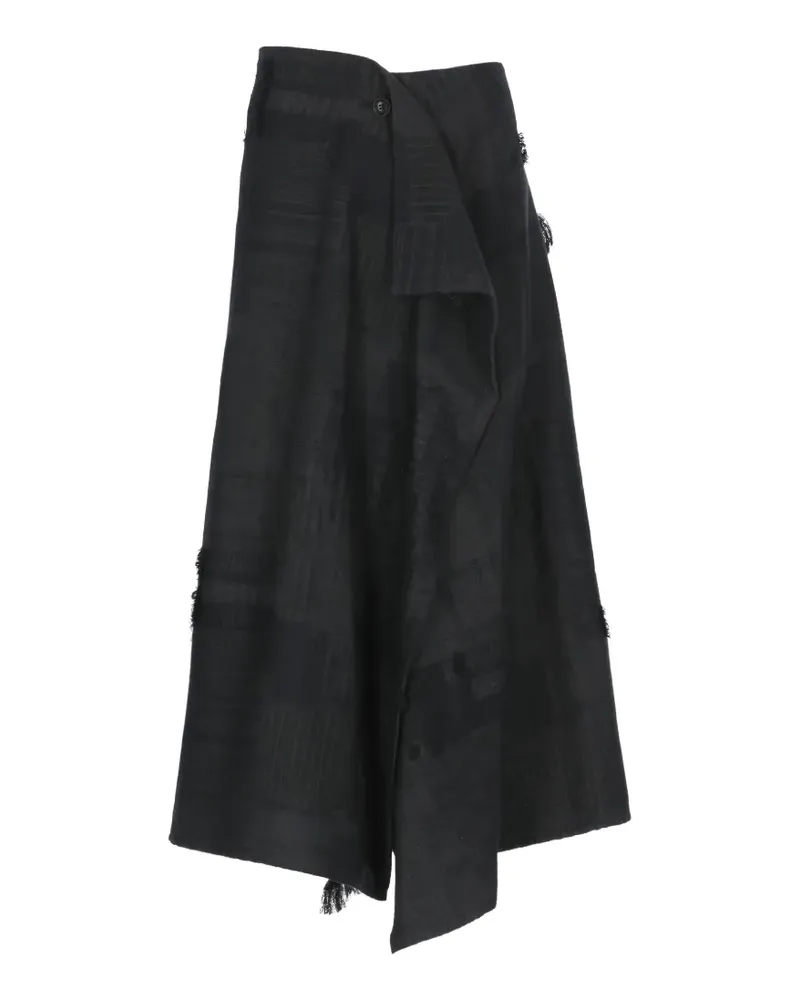 Yohji Yamamoto Asymmetrischer Midirock - Grau Grau