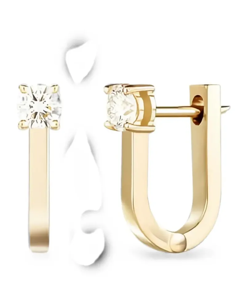 Melissa Kaye 18kt Aria U Gelbgoldohrringe mit Diamanten Gold
