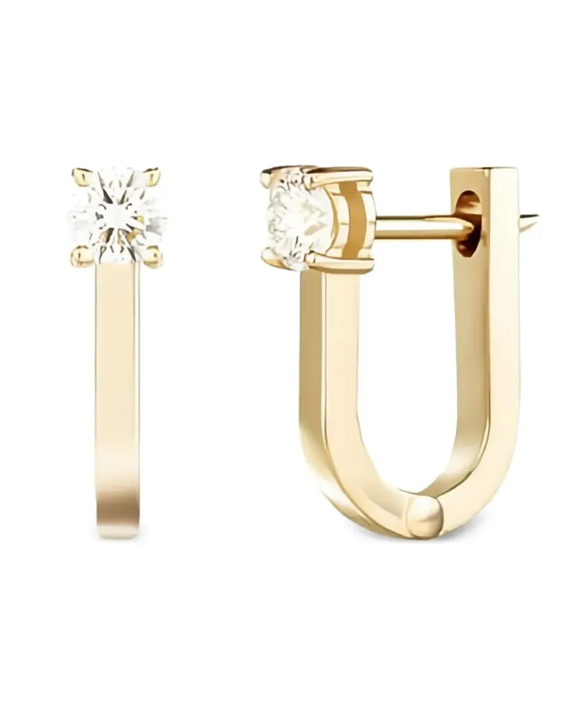 Melissa Kaye 18kt Aria U Gelbgoldohrringe mit Diamanten Gold