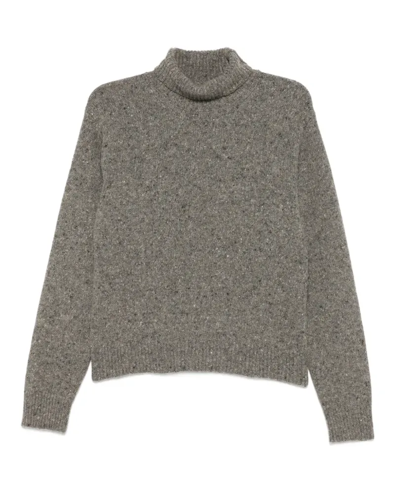 Róhe Mouliné-Pullover mit Rollkragen - Grau Grau