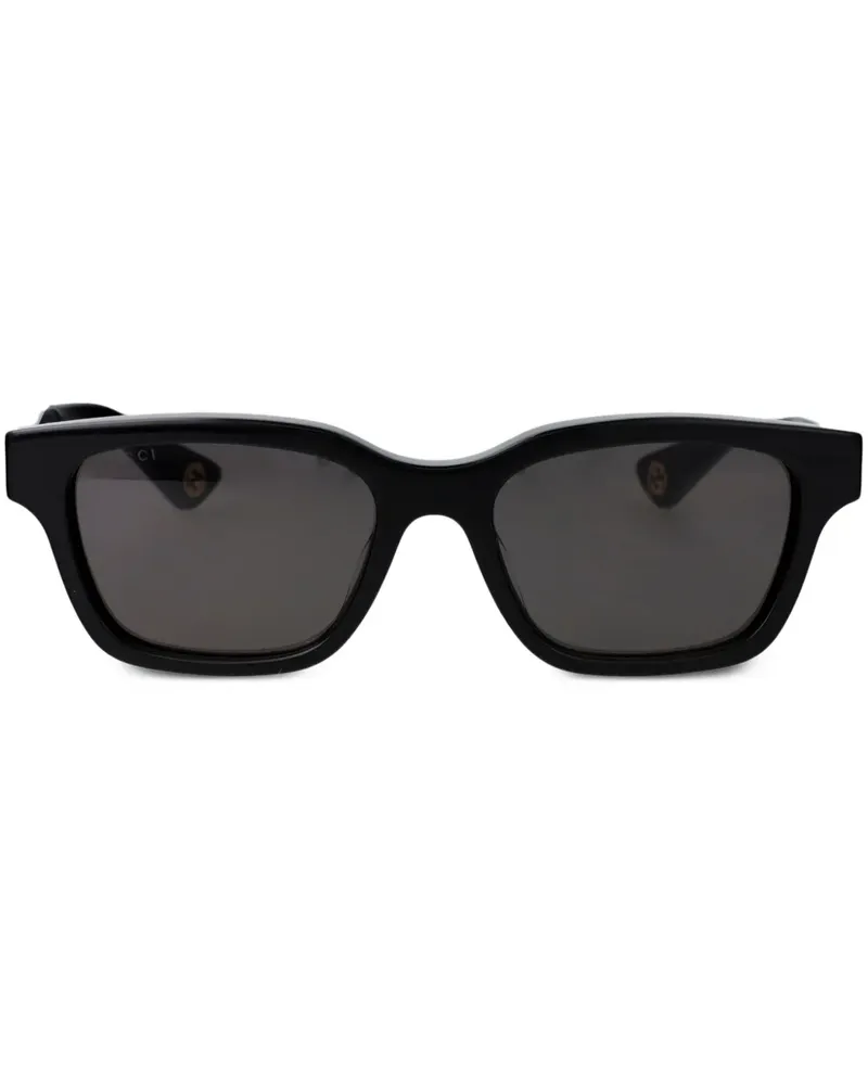 Gucci Eckige Sonnenbrille mit Print - Schwarz Schwarz