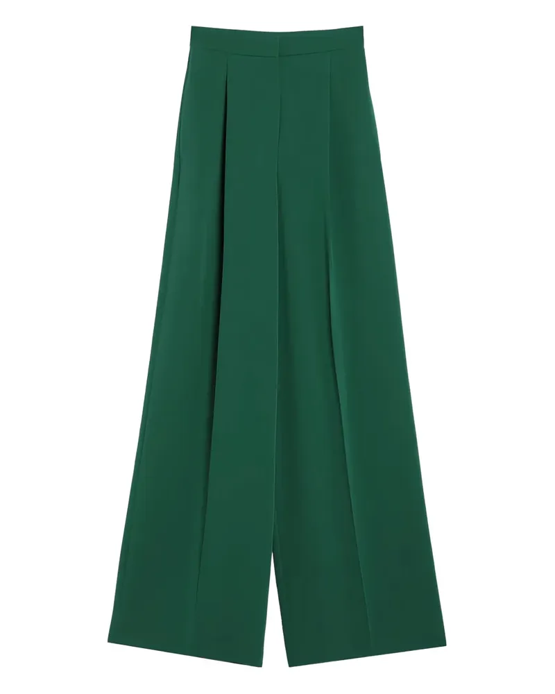 Max Mara Hose mit Falten - Grün Grün