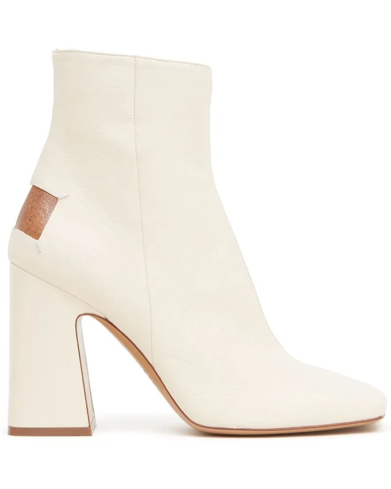 Maison Margiela Décortiqué Stiefel mit Ziernähten 100mm - Weiß Weiß