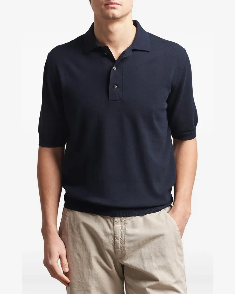 Zanone buttoned polo shirt - Blau Blau