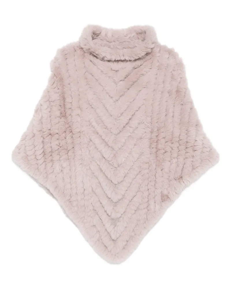 Liu Jo Rollkragen-Poncho mit Zickzackmuster - Rosa Rosa