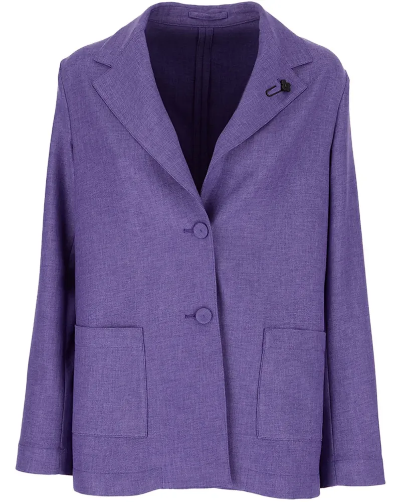 LARDINI Sakko mit aufgesetzten Taschen - Violett Violett