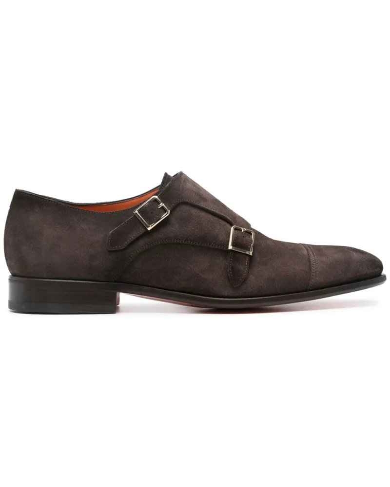 Santoni Monk-Schuhe aus Wildleder - Braun Braun