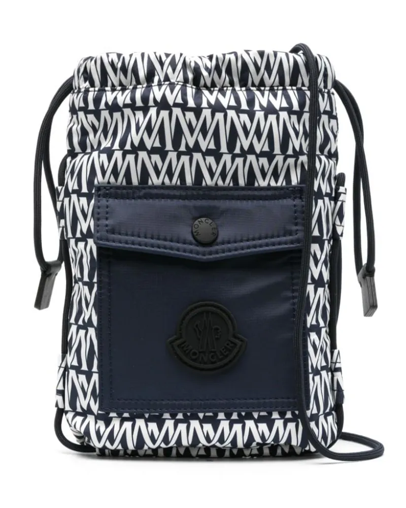 Moncler Makaio Kuriertasche mit Monogramm - Blau Blau