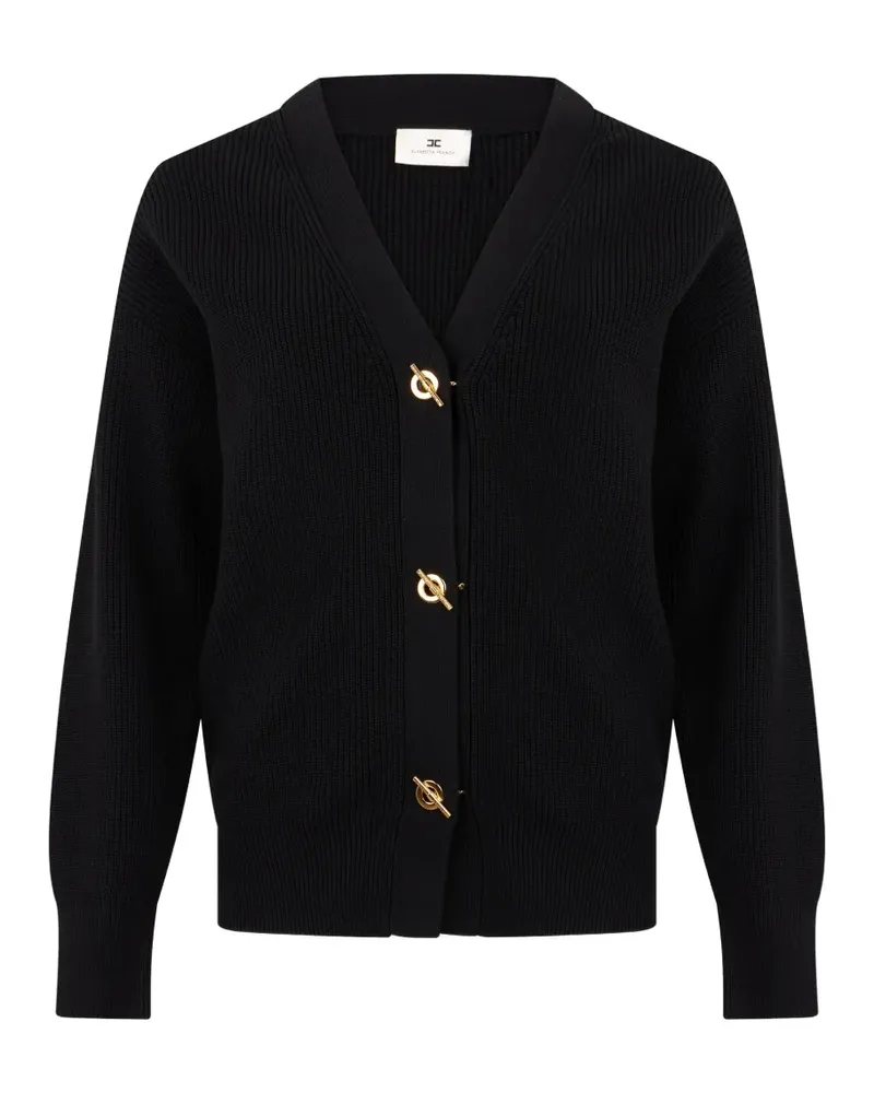 Elisabetta Franchi Cardigan mit V-Ausschnitt - Schwarz Schwarz
