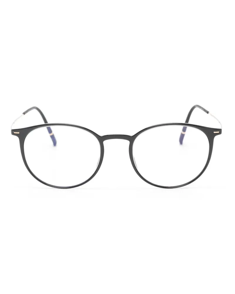Silhouette round-frame glasses - Schwarz Schwarz