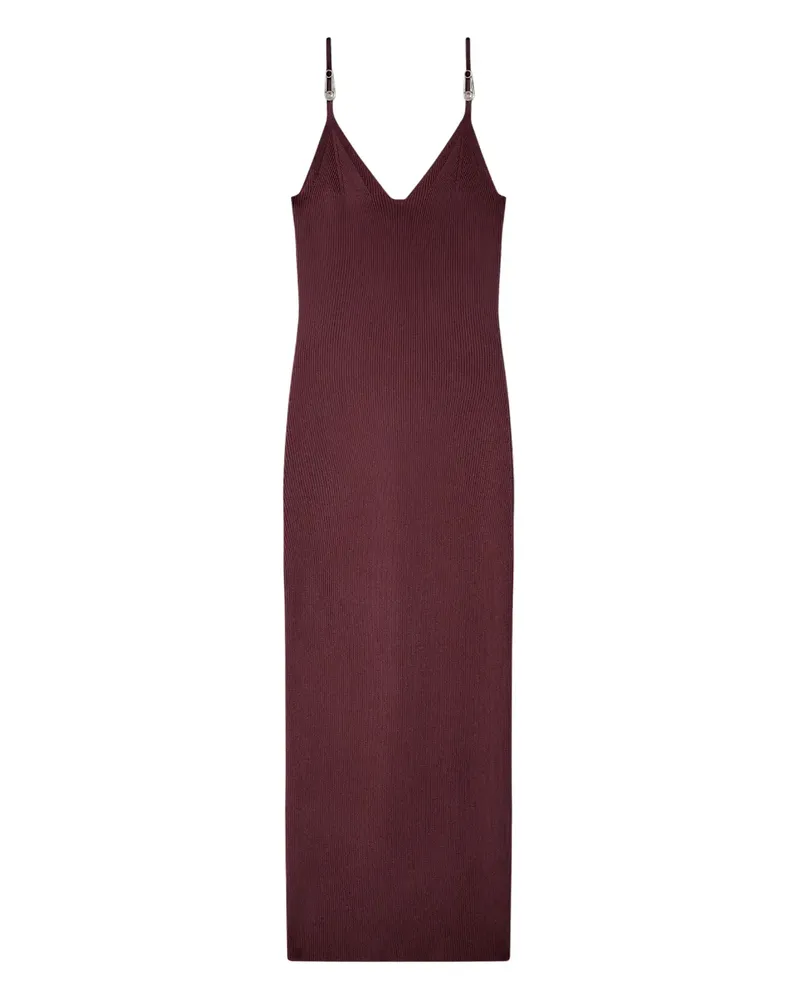 Versace safety-pin ribbed midi dress - Rot Rot