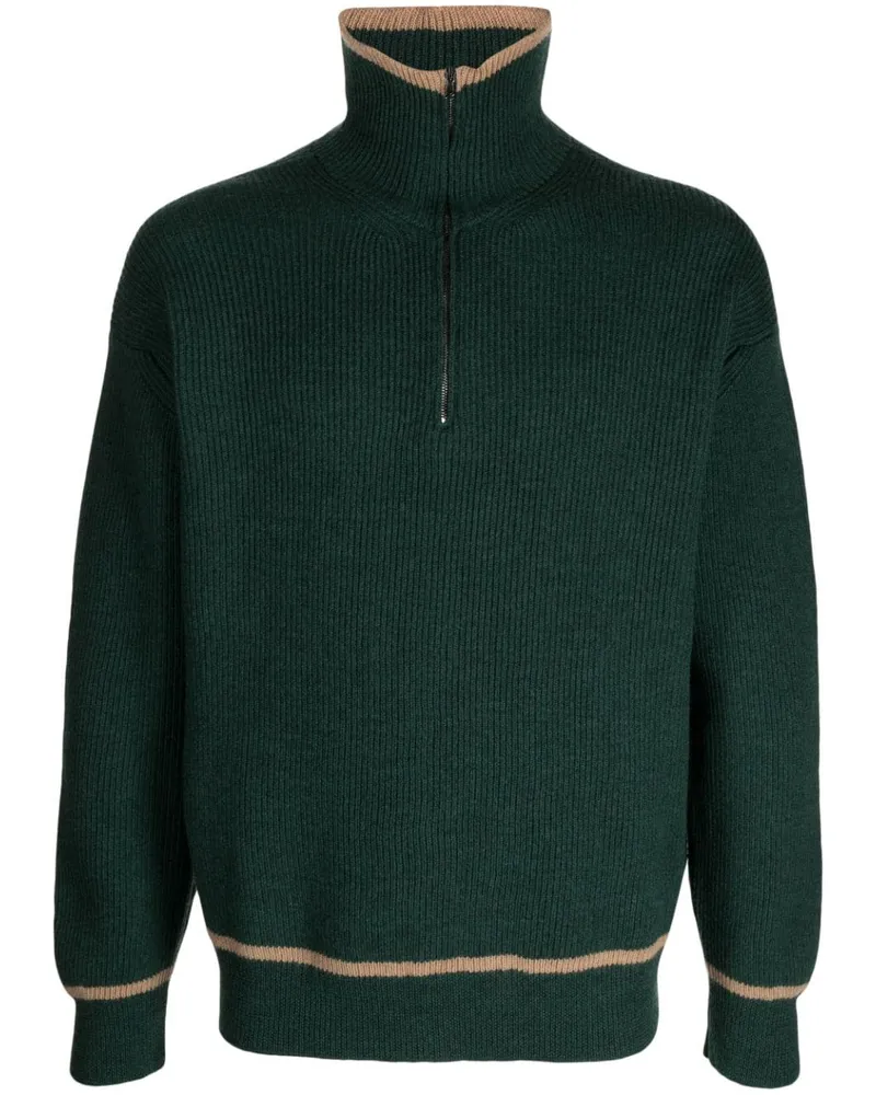 Pringle of Scotland Pullover mit Reißverschluss Grün