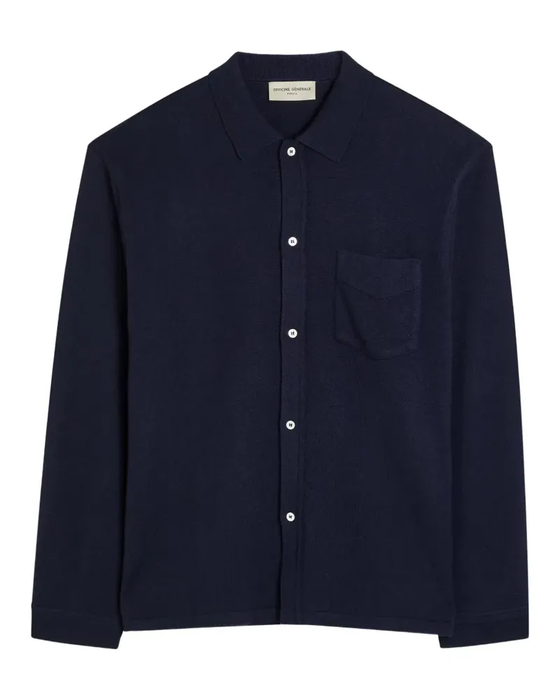 Officine Generale button-up long-sleeve shirt - Blau Blau